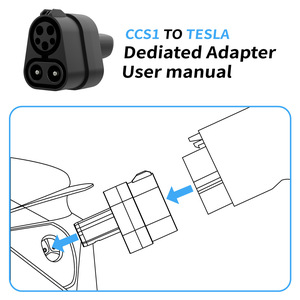 CCS1ไปยัง nacs EV อะแดปเตอร์เชื่อมต่อ DC 300A 1000V สำหรับรุ่น3/x/y <span class=keywords><strong>CCS</strong></span> Combo 1เพื่อ <span class=keywords><strong>Tesla</strong></span> ชาร์จอย่างรวดเร็วได้รับการรับรอง TUV - Product Image 5