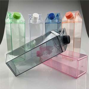 500Ml Promotion Gift Square Lid Plastic Custom <b>Water</b> <b>Bottles</b> Bamboo Lid <b>Foldable</b> <b>Water</b> <b>Bottle</b> - Product Image 6