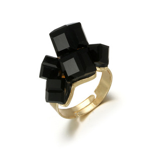 Vnox — bague de cœur bohème moderne pour femmes, fait à la main, en or noir, automne - Product Image 5