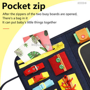 LK Toys Early Educational Toys Kinder Zeichenbrett mit 5 Stiften 1 Radiergummi Busy Board Montessori Spielzeug für Kleinkinder - Product Image 3