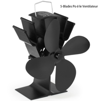 Nouveau design Logo personnalisé 4 lames Cheminée à bois à ventilation alimentée par la chaleur Ventilateur de poêle à bois pour la maison Hôtel