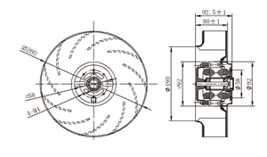 Ventilador Centrífugo Beder 280FLW2-2 220V ODM Personalizável - Product Image 4