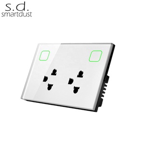 Smartdust Universal Smart Home Improvement Plug EE. UU./<span class=keywords><strong>Tailandia</strong></span>/Vietnam <span class=keywords><strong>Tipo</strong></span> Vidrio templado Moderno Wifi <span class=keywords><strong>Enchufe</strong></span> de pared 2 Ac 10A 5M - Product Image 3