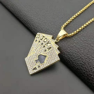 Colliers pendentifs en cartes de poker Straight Flush, vente en gros, faible MOQ - Product Image 5