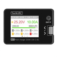 Chargeur-déchargeur DC ToolkitRC M7 200W 10A pour batteries LiPo 1-6S, testeur de servo, testeur de signal récepteur ESC, sortie PWM