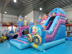 Castillo de salto inflable de tamaño personalizado de alta calidad Princess Pumpkin Coach | Casa de rebote y equipo de parque de trampolín con soplador - Product Image 6