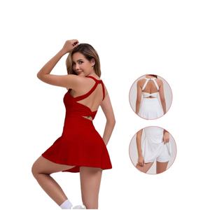 Aoyema, ropa de yoga para mujer, ropa deportiva sin mangas de secado rápido, gran belleza, espalda, bádminton, vestido de fitness, ropa de tenis - Product Image 1