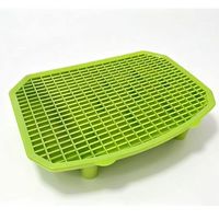 Tapis de contrôle de la litière pour chat à deux couches, tampon filtrant anti-sable, avec rebord surélevé, réutilisable, accessoire pour litière de chat d'intérieur