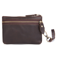Étui pour clés de voiture, porte-clés, housse personnalisée en cuir véritable, fermeture à glissière, pochette pour clés, sac de transport, porte-clés de luxe