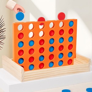 Enfants en bois quatre pièces jouet d'échecs jeu de société exercices capacité de pensée logique deux joueurs jeux de bataille - Product Image 5