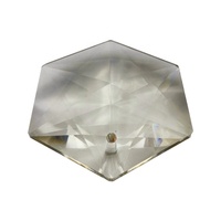 Perles de lustre en cristal transparent, hexagonales, octogonales, rondes, en forme de fleur, pour la décoration de lampes DIY, vente en gros