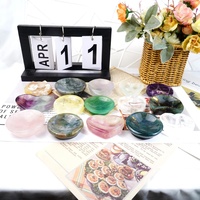 Vente en gros de bols en cristal naturel, améthyste, en forme de lune, de cœur et de chat, pour la guérison, la décoration de la maison et le rangement de bijoux