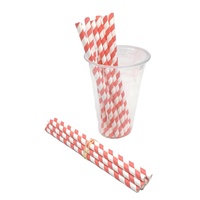 Pailles à boire jetables 100% biodégradables, emballées individuellement dans du papier, pailles en papier pour bubble tea