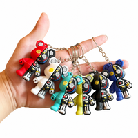 Porte-clés en plastique motif petit ours de dessin animé, pour sac de couple ou voiture, petit cadeau exquis, vente en gros