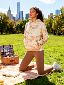 HuaYi GRS ve BSCI Sertifikalı Toptan %100 Pamuklu Grafik Baskılı Kapüşonlu Sweatshirtler Tie-Dye Özel Desen Sokak Giyim Tarzı ODM Erkek Kadın İçin - Product Image 3