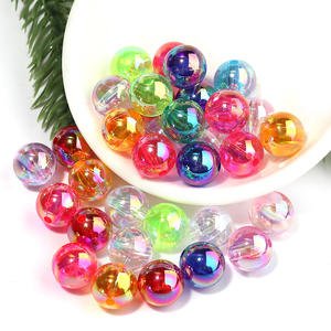 100pcs Acrylic <strong>Magic</strong> Color Round <strong>Bead</strong> AB Color Straight Hole Mixed Transparent Color <strong>Bead</strong> Manufacturer Wholesale - Product Image 4