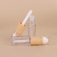 Emballage cosmétique professionnel personnalisé, flacon de gloss à lèvres vide à double embout, tube transparent, tube éponge pour le visage