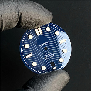 Quadrante in Ceramica Nero Blu BGW9 Luminoso da 31,5mm per Movimento ETA2824, Accessori di Ricambio per Orologi Subacquei Master 300m - Product Image 2