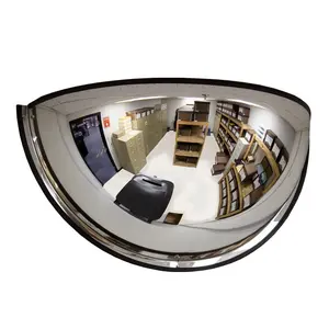 PMMA 180 degree Spherical anti-theft safety convex mirror wall ceiling mounted Indoor warehouse security half dome mirror