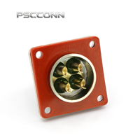 Connecteur hermétique PSCCONN série MX MX23J4Z, fiche et prise 4 broches, coque en acier inoxydable, connecteur aviation verre-métal