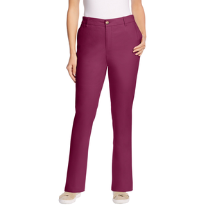 Pantalon chino à logo personnalisable Pantalon long d'affaires décontracté de couleur unie pour femmes au design personnalisé directement de l'usine du Bangladesh - Product Image 5