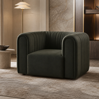 Canapé modulaire YUANCHANG en tissu capitonné avec cadre en bois de larch et eucalyptus, ressorts serpentin en acier au manganèse, pour salon