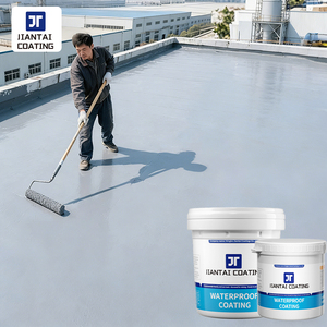 สีกันน้ำโพลียูรีเทนแบบส่วนประกอบเดียว วัสดุก่อสร้างหลังคา สารเคลือบกันน้ำอะคริลิกยืดหยุ่นสำหรับหลังคา - Product Image 1