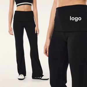Leggings de yoga élastiques et respirants à jambes évasées, taille haute, extensibles dans quatre directions, en Spandex/Nylon écologique, grandes tailles, anti-transpiration - Product Image 1
