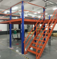 Plateforme de Mezzanine pour l'Optimisation de l'Espace Vertical, Mezzanine Industrielle Personnalisée pour Entrepôt, Étagère en Acier Laminé à Froid Haute Densité