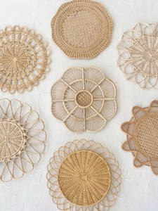 Exquisite Design Flower Hand Woven Natural <b>Rattan</b> <b>Placemat</b> Home Decor Bohemian Natural <b>Placemats</b> Wholesale From Vietnam - Product Image 6