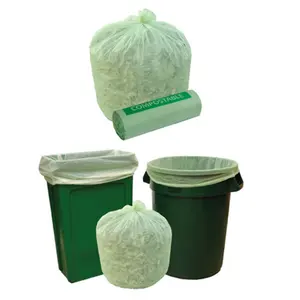 Fodere per contenitori compostabili di amido di mais di grandi dimensioni 120L 240L su sacchetto della spazzatura biodegradabile in rotolo