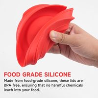 Lot de 3 couvercles de rechange en silicone personnalisés, adaptés aux tasses à mesurer en verre trempé Pyrex de 1, 2 et 4 tasses