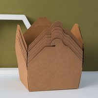 KH Vente en gros Boîte de papier kraft étanche portable Emballage alimentaire biodégradable pour restaurant Prendre directement la boîte de nourriture en Chine