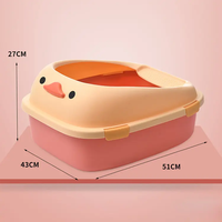 Bac à litière pour chat en matériau PP de haute qualité et accessoires grande taille 51*43cm toilette de nettoyage pour animaux de compagnie