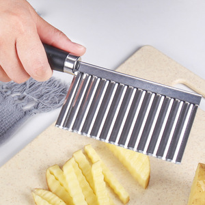 Trending Products 2026 New Arrivals Stainless Steel Wavy Slicer <strong>Crinkle</strong> Cutter Wavy Chopper <strong>Cut</strong> <strong>Knife</strong> - Product Image 4