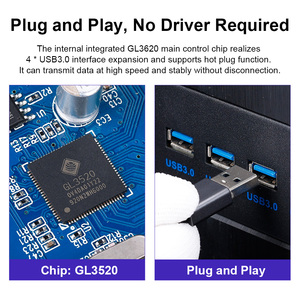 Ult-Unite Voorpaneel Met Audio Beugel Moederbord 20pin Naar Dual Poort <span class=keywords><strong>Usb</strong></span> <span class=keywords><strong>3</strong></span>.0 Hub + Audio Kabel Voor Floppy Drive - Product Image 5