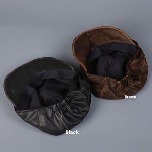 2025 New Arrival PU Leather Newsboy Cap Personalized Men Women Casual Retro Fashion Trendy <b>Beret</b> Hat - Product Image 3