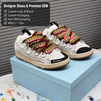 Chaussures de luxe de créateur pour hommes et femmes, chaussures de marche de haute qualité, lacets tissés colorés, baskets épaisses, baskets de skate, nouveauté