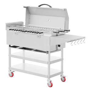 เตาย่างบาร์บีคิวสแตนเลสพร้อมไม้เสียบอุปกรณ์ในครัวอุปกรณ์ในครัวสำหรับสวนกลางแจ้งเคลื่อนย้ายได้ - Product Image 2