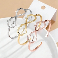 Pulsera de Acero Inoxidable con Certificación CE, Regalo de San Valentín, Ciclo Infinito, Personalizable