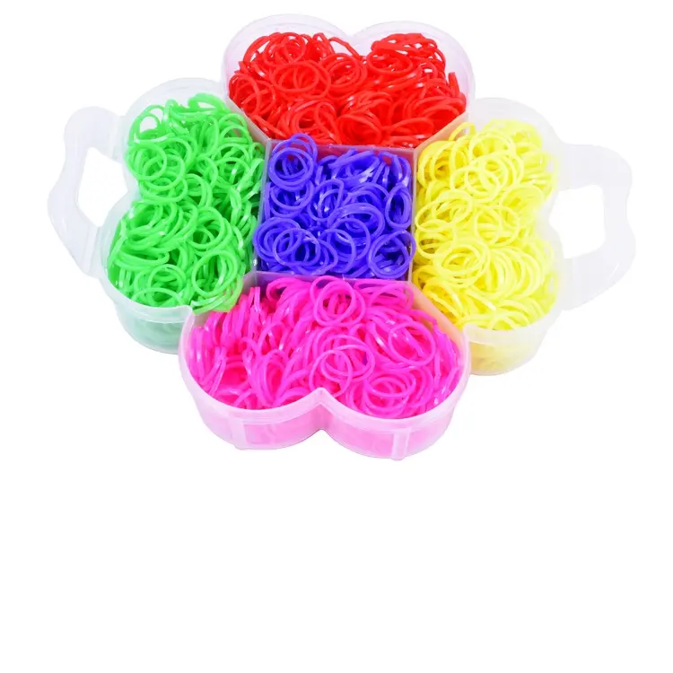 Novelty Gift Diy Loom Bands Clips Beads Charms Bracelet Making Kit For Kids Rubber Refill Loom Set Gift Toy For Girl