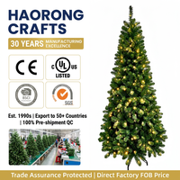 Sapin de Noël Artificiel Haut de Gamme Réaliste de 2,10 m avec Base Robuste en PVC Écologique pour Décoration de Salon