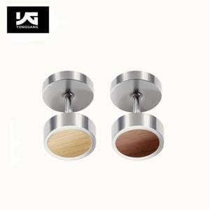 Boucles <span class=keywords><strong>d</strong></span>'oreilles, <span class=keywords><strong>faux</strong></span> Plug rond, boucles <span class=keywords><strong>d</strong></span>'oreilles, bijoux de Piercing, prêt à être expédié en <span class=keywords><strong>bois</strong></span> pour hommes femmes garçon sac Opp tendance - Product Image 4