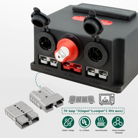Boîtier de distribution d'alimentation 12V/24V Mini Hub avec interrupteur de coupure de batterie pour prise Anderson 50A, station de charge rapide