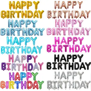 जन्मदिन मुबारक के लिए गर्म बेच उच्च गुणवत्ता 16 इंच पार्टी पत्र वर्णमाला पन्नी हीलियम गुब्बारे