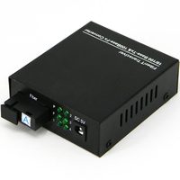 Convertisseur de média fibre optique professionnel 10/100 Mbps monomode avec port SC, prise en charge POE/GSM/TCP, portée 20 km, transceiver full-duplex
