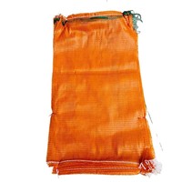 Sac en filet PP rouge-orange avec cordon de serrage, sacs personnalisés en polypropylène pour oignons, pommes de terre et légumes, sacs d'emballage agricole