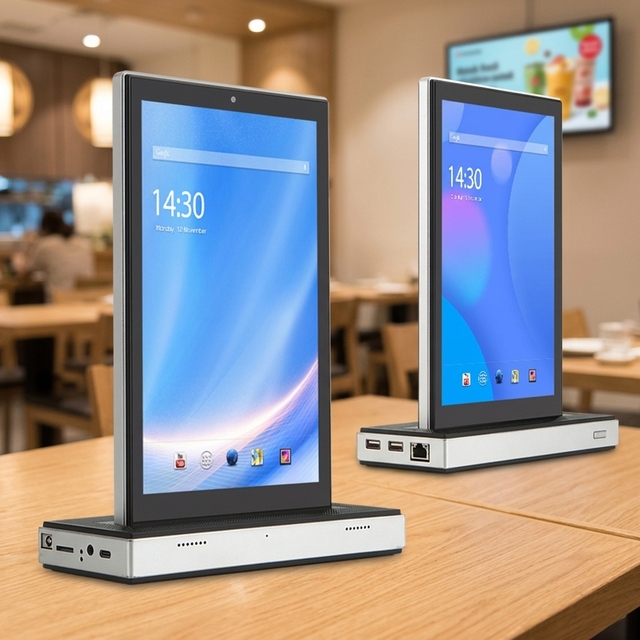 10.1'' LCD Android Tablet RK3568 CPU Wi-Fi 6 3.5mm Jack Built-in Speaker-Digital Signage for Restaurants/Hotels