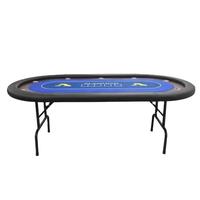 Table de poker en bois de qualité casino YH avec pieds pliants, imperméable, type Texas Hold'em, couleur personnalisable