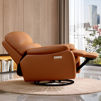 Sillón Reclinable Moderno al por Mayor con Tapicería de Cuero PU, Sofá Reclinable Ajustable para Sala de Estar, Cine en Casa